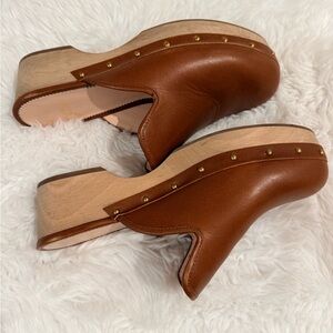 J. Crew Brown Leather Women's Clogs